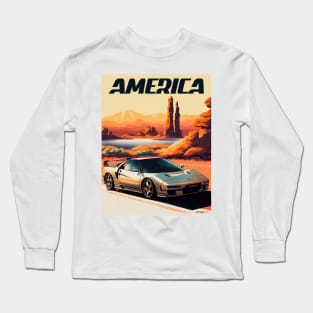 America Honda NSX Travel Art Poster Long Sleeve T-Shirt